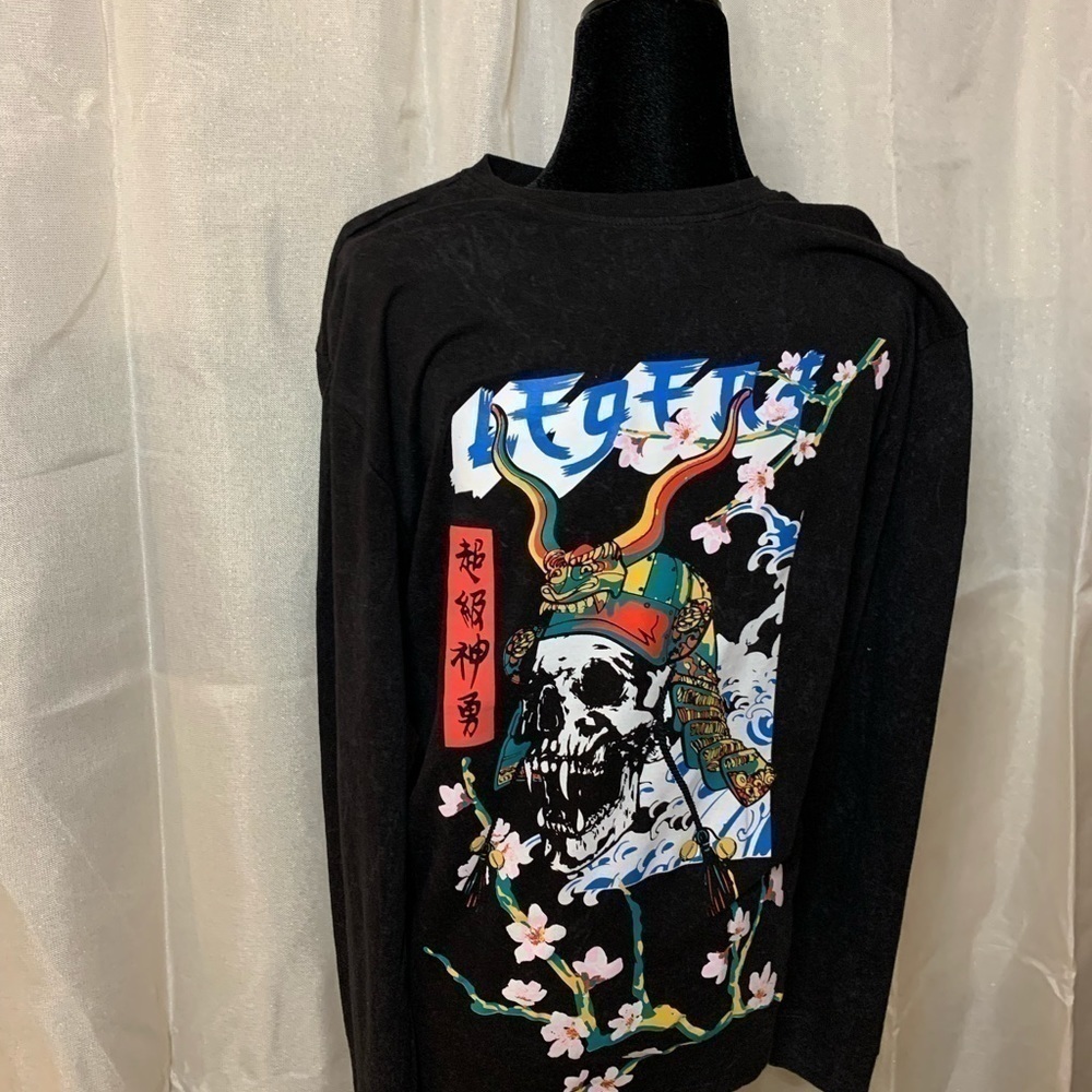 Original Gravity Menβs NWT Long Sleeve T-Shirt 'Skull Motif ' Size Mββββββββββ - Picture 5 of 8